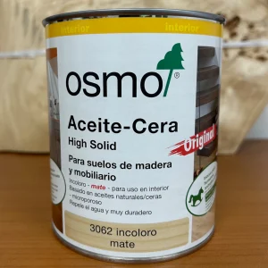 Bote Aceite-Cera Osmo Original 3062 Incoloro Mate 0,75 Litros.